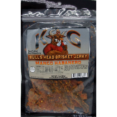 BULL'S HEAD BRISKET JERKY, MANGO HABANERO