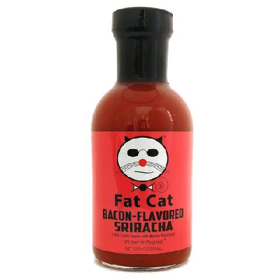 FAT CAT, BACON-FLAVORED SRIRACHA Hot Sauce