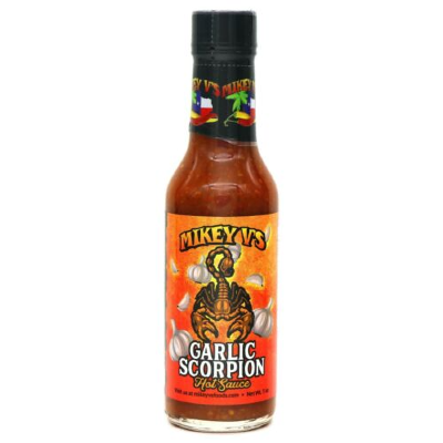 MIKEY V'S, GARLIC SCORPION HOT SAUCE