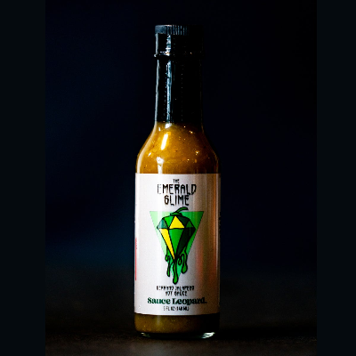 SAUCE LEOPARD, THE EMERALD SLIME Serrano Jalapeno Hot Sauce